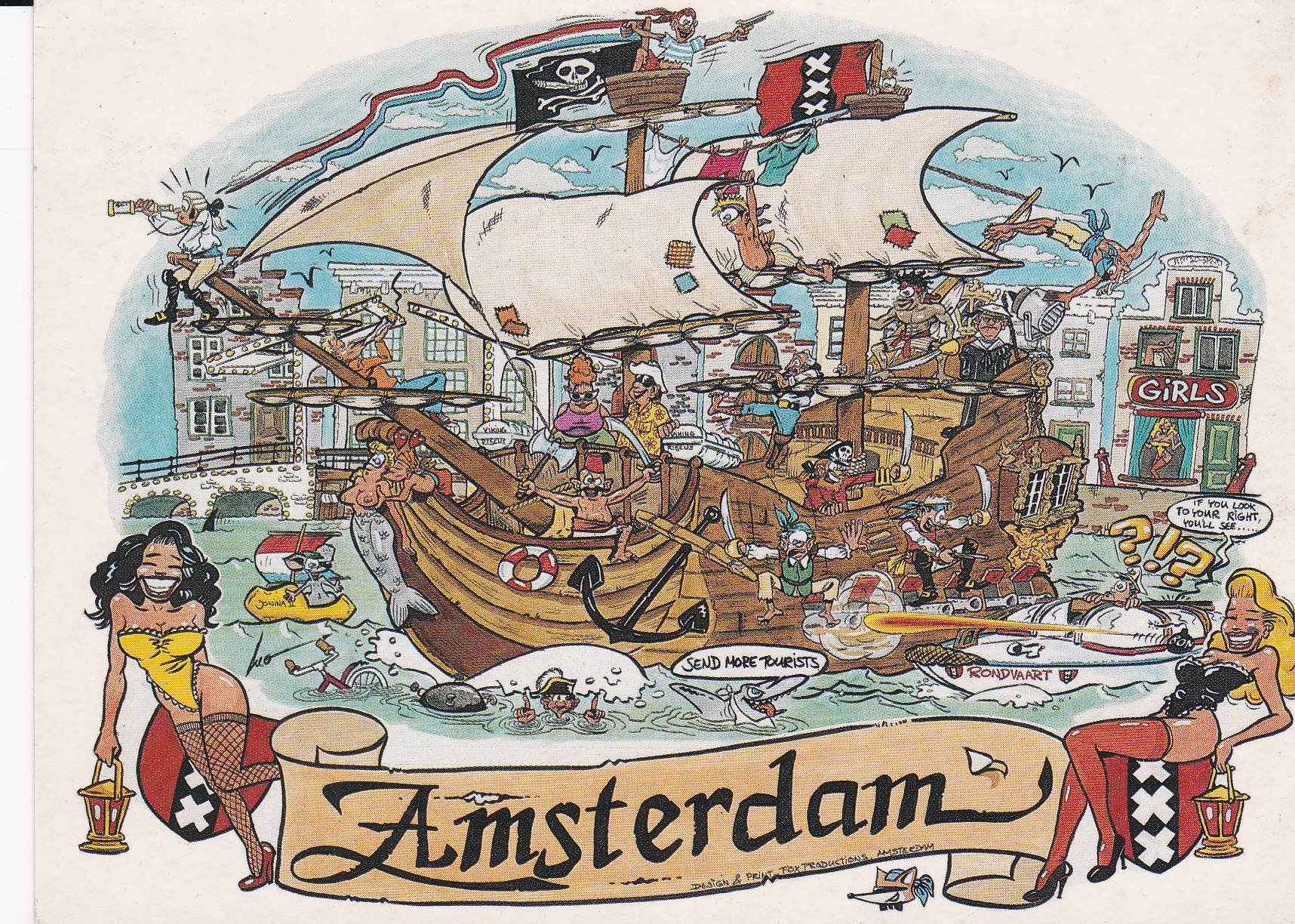 POSTAL B6830: AMSTERDAM: RECUERDO