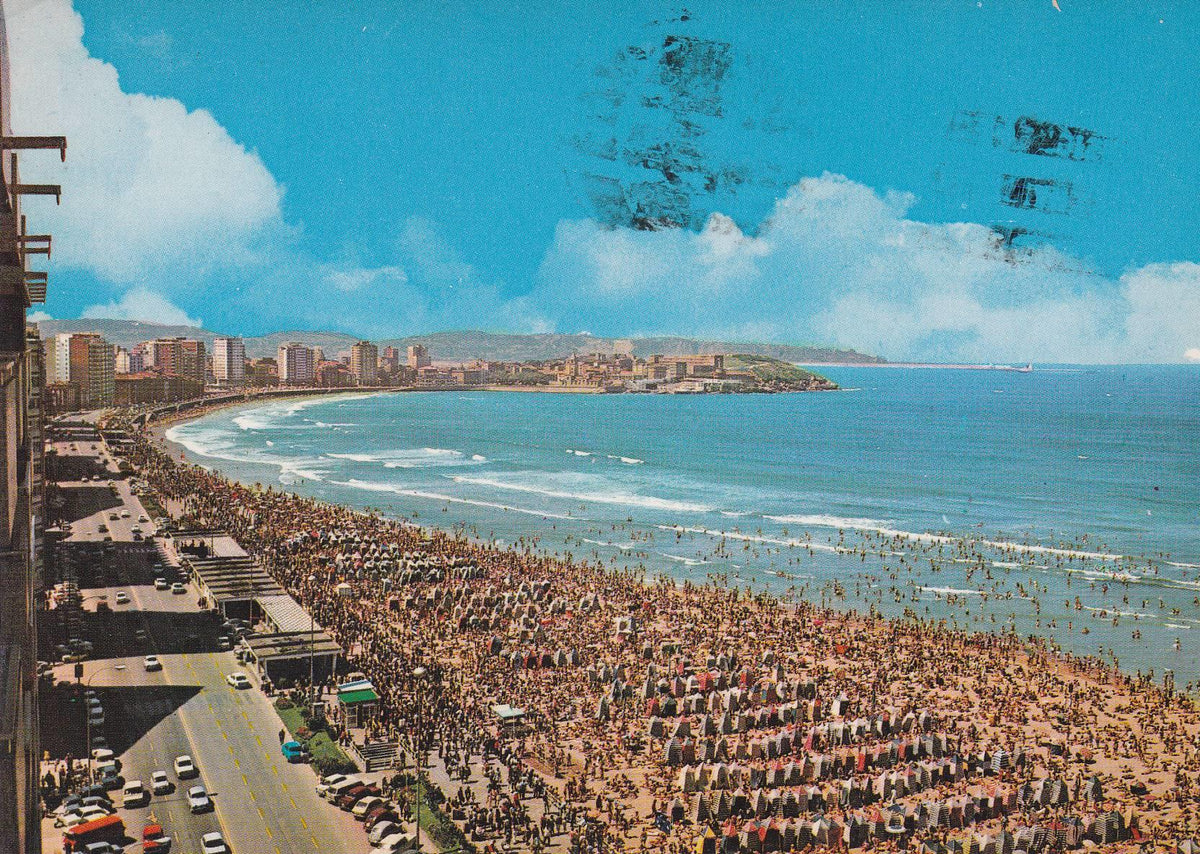 POSTAL B6895: GIJON: PLAYA SAN LORENZO