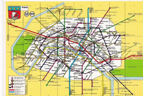 POSTAL B6912: MAPA ESTACIONES DE METRO
