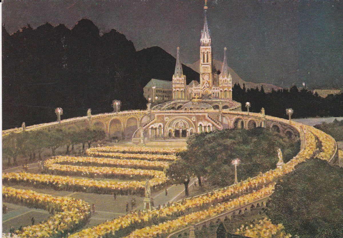 POSTAL B6940: LOURDES: LA BASILICA
