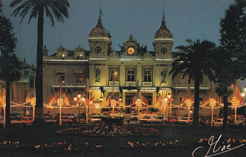 POSTAL B7009: MONACO: CASINO VISTA NOCTURNA