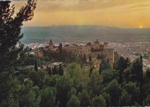 POSTAL B7049: GRANADA: PUESTA DE SOL