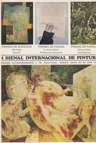 POSTAL B7053: I BIENAL INTERNACIONAL DE PINTURA