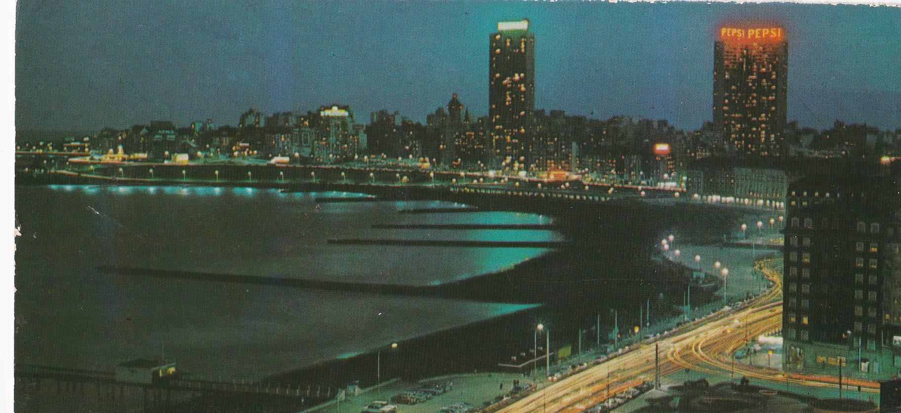 POSTAL B7096: VISTA NOCTURNA COSTANERA