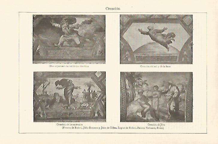 LAMINA ESPASA 29706: Frescos de Rafael J. Romano y Juan de Udina en el Palacio Vaticano de Roma