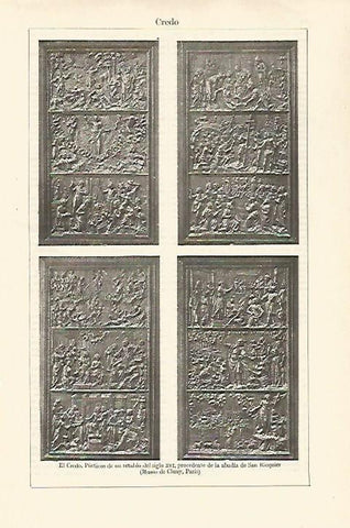 LAMINA ESPASA 29708: El Credo retablo de la Abadia de San Ricquier