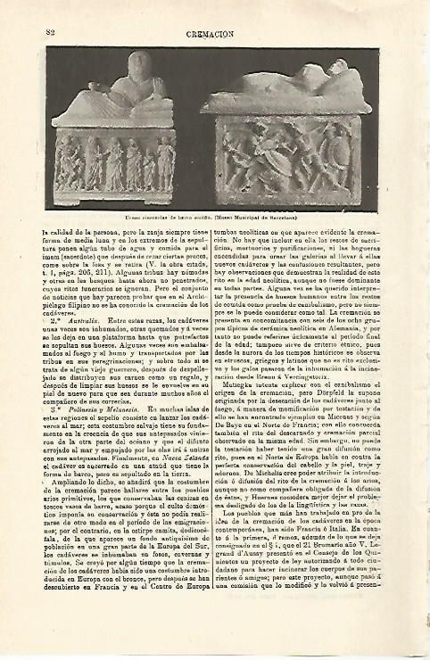 LAMINA ESPASA 29716: Urnas cinerarias del Museo de Barcelona