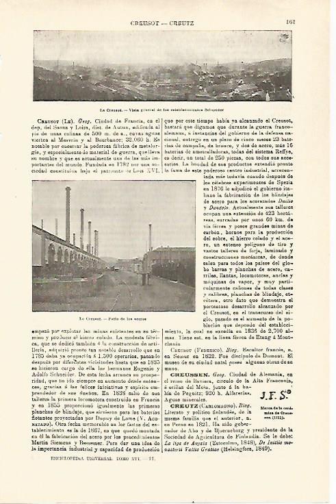 LAMINA ESPASA 29726: Abastecimientos Schneider en Le Creusot