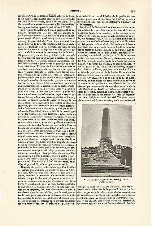 LAMINA ESPASA 29729: Monumento de la expedicion de Crimea en Turin