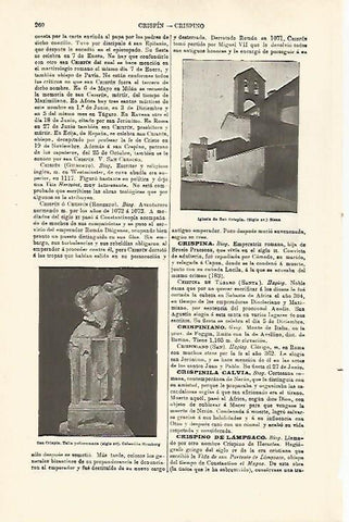 LAMINA ESPASA 29739: Iglesia de San Crispin en Siena Italia