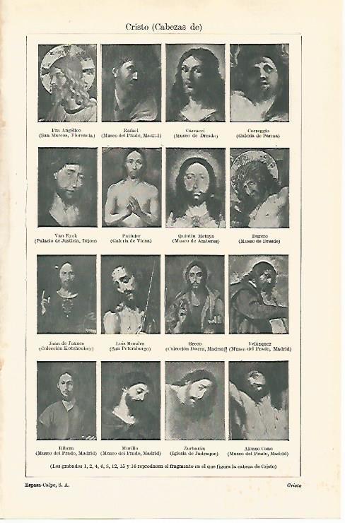 LAMINA ESPASA 29756: Cabezas de Cristo