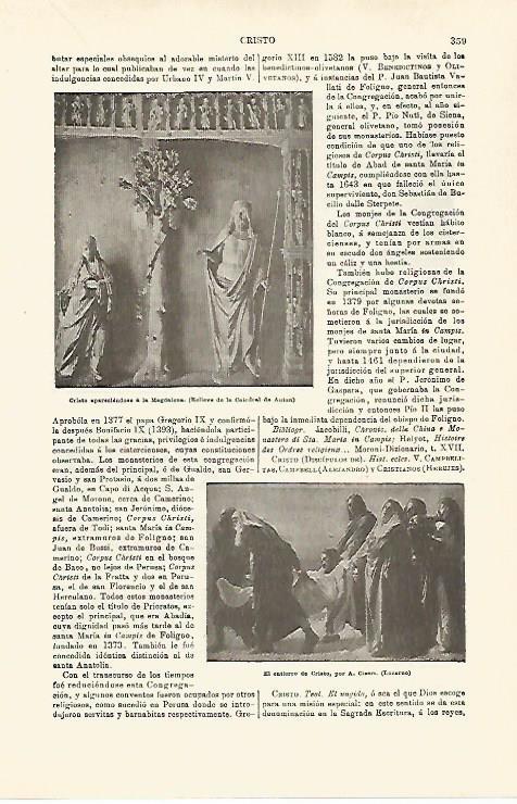 LAMINA ESPASA 29760: Cristo con la Magdalena relieve de la Catedral de Autun