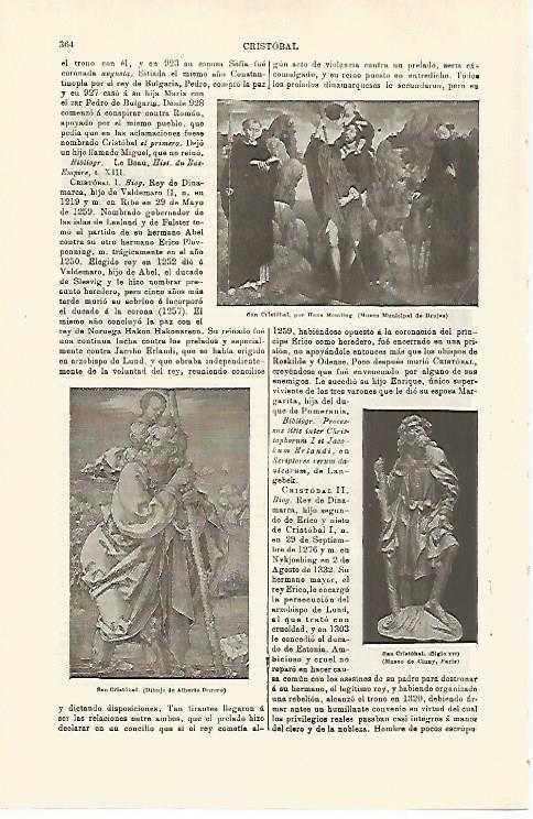 LAMINA ESPASA 29762: San Cristobal por Memling
