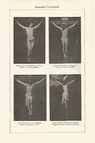LAMINA ESPASA 29776: Jesucristo crucificado por Goya Velazquez Zurbaran y Murillo