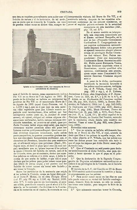 LAMINA ESPASA 29797: Iglesia de los Cruzados en Jerusalen hoy Mezquita de Samuel
