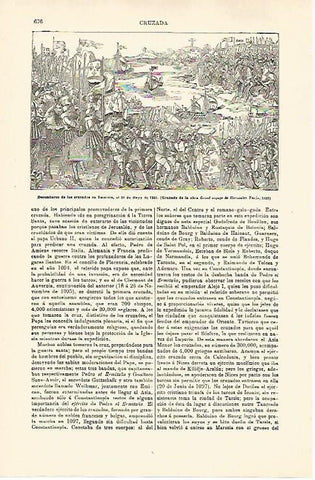 LAMINA ESPASA 29798: Desembarco de los cruzados en Domicia