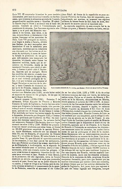 LAMINA ESPASA 29799: Los cruzados delante de Jerusalen