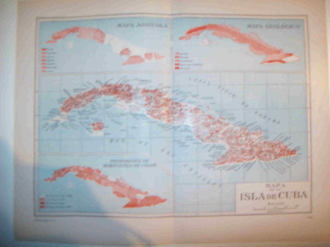 LAMINA ESPASA 29811: Mapa de la isla de Cuba