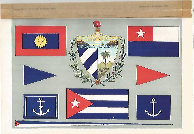 LAMINA ESPASA 29813: Escudo y banderas de Cuba