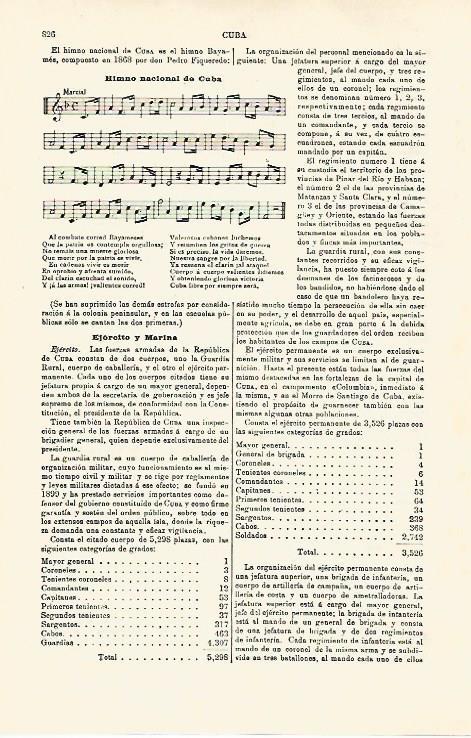 LAMINA ESPASA 29815: Himno nacional de Cuba