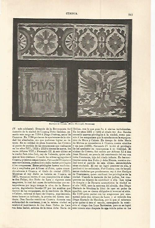LAMINA ESPASA 29832: Azulaejos de Cuenca