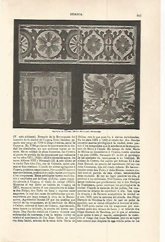 LAMINA ESPASA 29832: Azulaejos de Cuenca