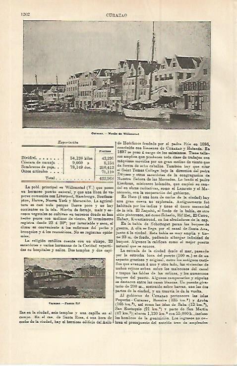 LAMINA ESPASA 29868: Muelle de Willemstad en Curazao