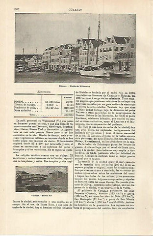 LAMINA ESPASA 29868: Muelle de Willemstad en Curazao