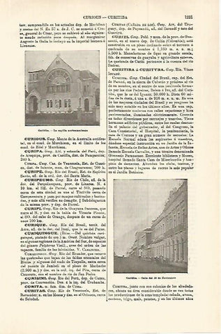 LAMINA ESPASA 29875: Capilla y Calle 15 de Noviembre en Curitiba Brasil