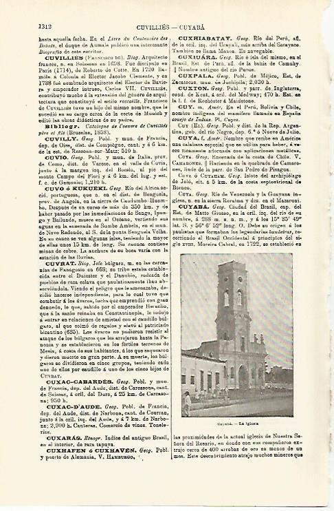 LAMINA ESPASA 29885: Iglesia de Cuyaba Brasil