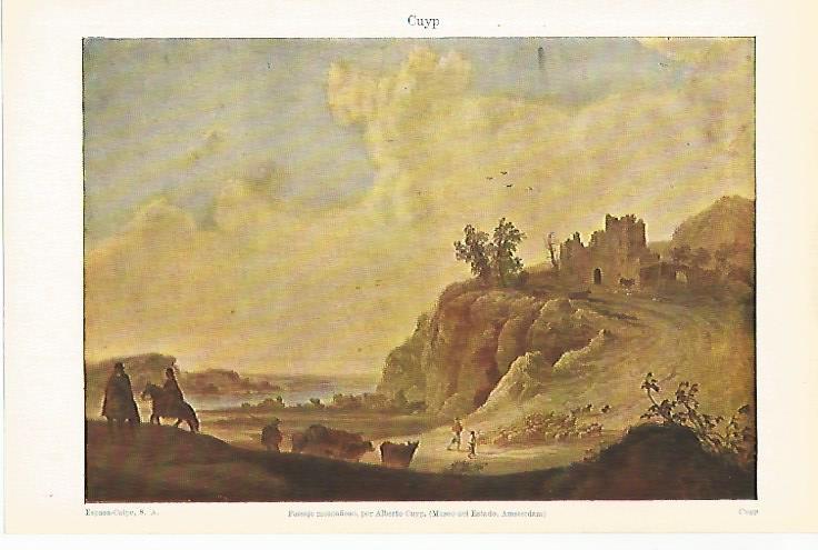 LAMINA ESPASA 29886: Paisaje montañoso por A. Cuyp