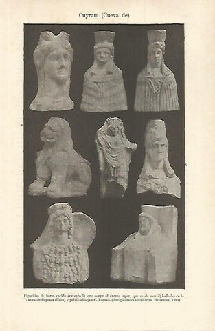 LAMINA ESPASA 29887: Figurillas de la Cueva de Cuyram Ibiza