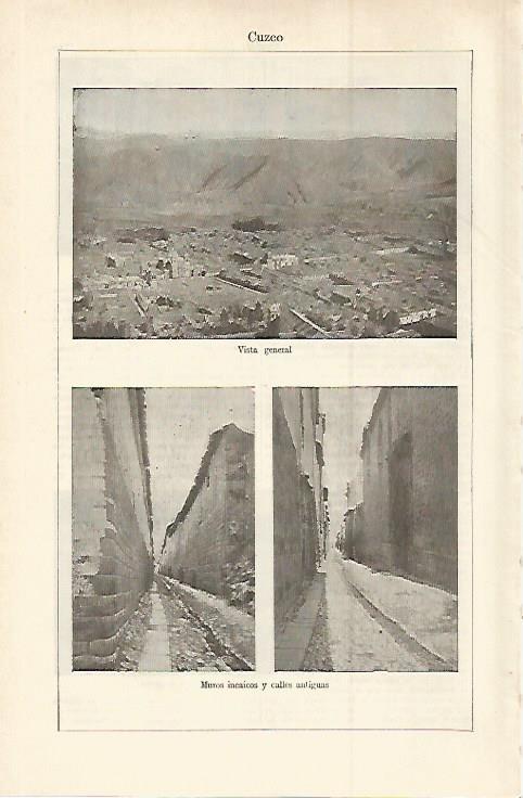 LAMINA ESPASA 29891: Vista y muros incas de Cuzco Peru