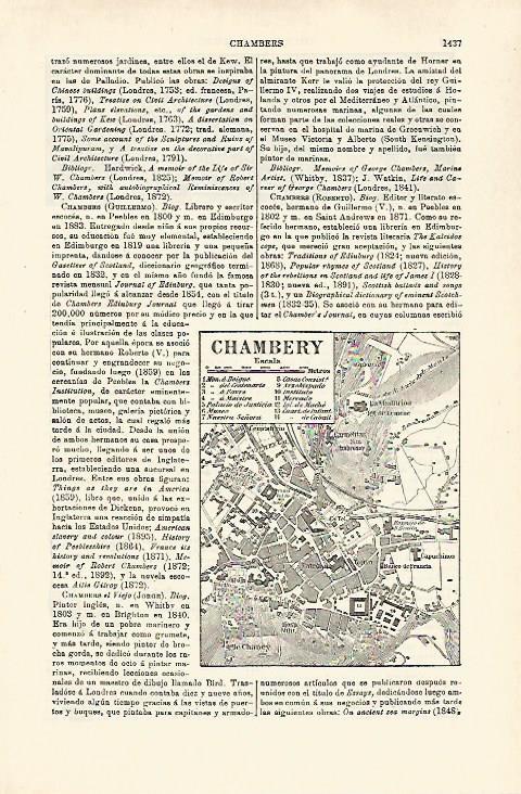 LAMINA ESPASA 29907:  Plano de Chambery Francia