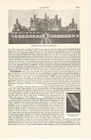 LAMINA ESPASA 29910: Fachada del Palacio de Chambord Francia