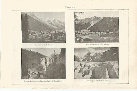 LAMINA ESPASA 29913: Vistas de Chamonix Francia