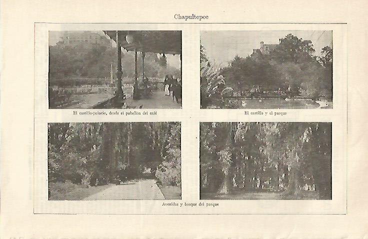 LAMINA ESPASA 29930: Vistas de Chapultepec Mexico