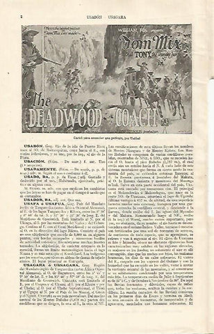 LAMINA ESPASA 29934: Cartel de Usabal para la pelicula The Deadwood Coach