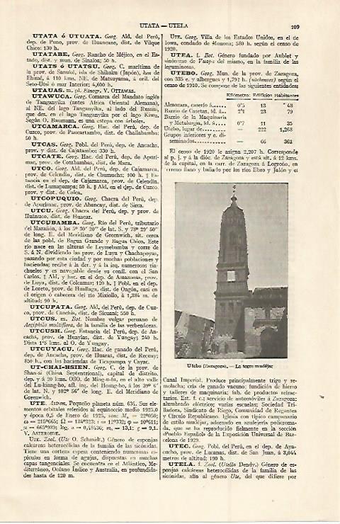 LAMINA ESPASA 29943: Torre mudejar de Utebo Zaragoza