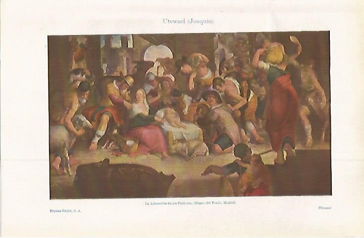 LAMINA ESPASA 29949: La Adoracion de los Pastores por J. Utewael