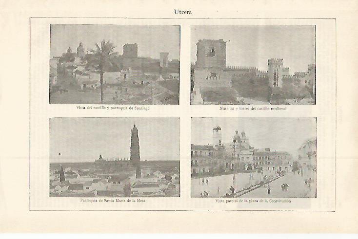 LAMINA ESPASA 29955: Vistas de Utrera Sevilla