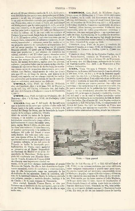 LAMINA ESPASA 29962: Vista de Uxda Marruecos