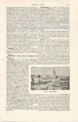 LAMINA ESPASA 29962: Vista de Uxda Marruecos