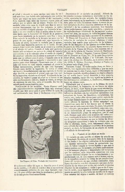 LAMINA ESPASA 29969: La Virgen y el Niño. Vaciado del Trocadero
