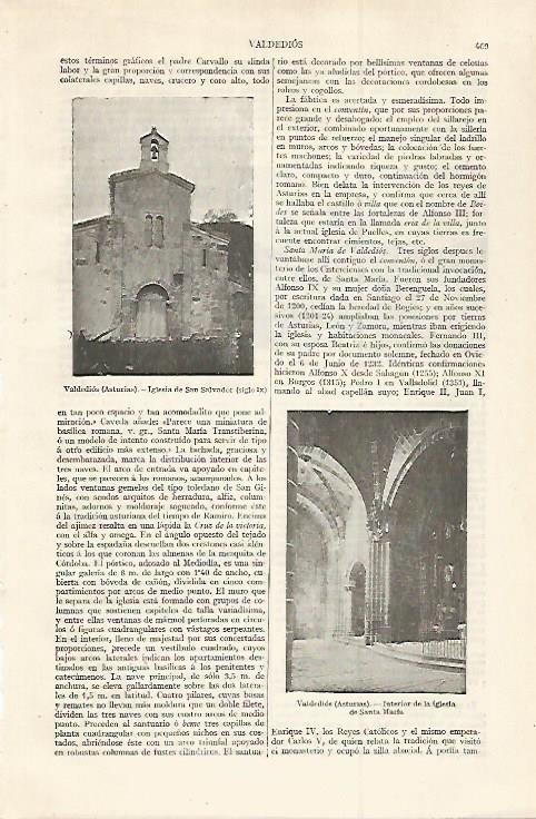 LAMINA ESPASA 29984: Iglesia de San Salvador en Valdedios Asturias