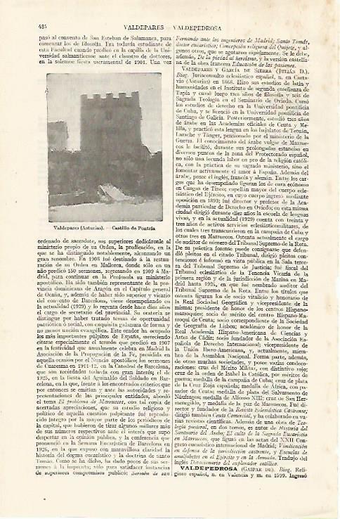 LAMINA ESPASA 29986: Castillo de Pontria en Valdepares Asturias