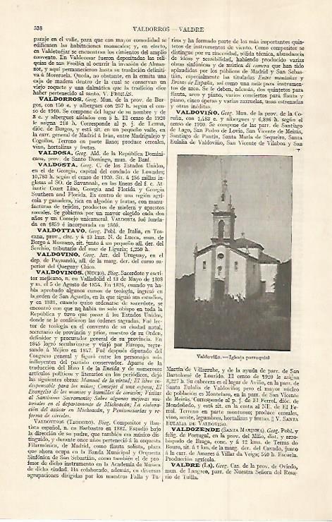 LAMINA ESPASA 30002: Iglesia de Valdoviño A Coruña