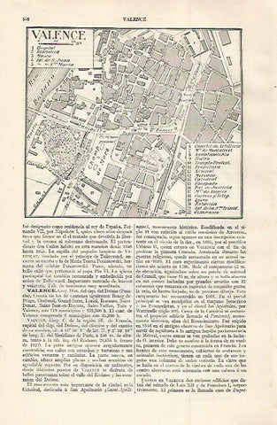 LAMINA ESPASA 30004: Plano de Valence Francia