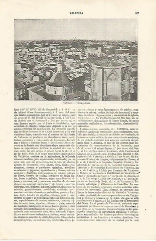 LAMINA ESPASA 30013: Vista general de Valencia