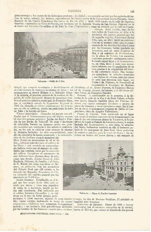 LAMINA ESPASA 30017: Calle de Colon y Plaza de Emilio Castelar en Valencia